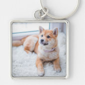 Cute Custom Photo Pet Dog Sleutelhanger (Voorkant)