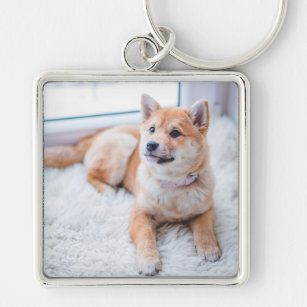 Cute Custom Photo Pet Dog Sleutelhanger