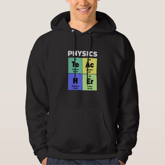 Cute Custom Physics Teacher Periodic Table of Elem Hoodie (Voorkant)