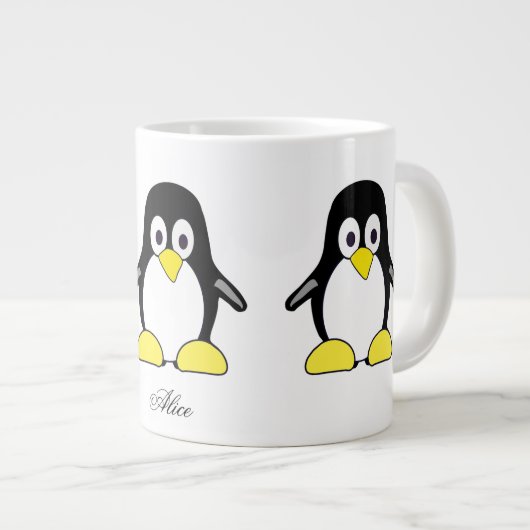 Cute custom pinguins mok (Voorkant rechts)