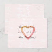 Cute Custom Pink Heart Kaart (Voorkant / Achterkant)