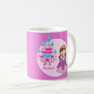 Cute Custom Pink Princess Castle Fairy Tale Koffiemok