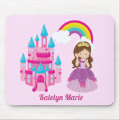 Cute Custom Pink Princess Castle Fairy Tale Muismat (Voorkant)