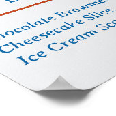 Cute Custom Restaurant Business Menu Poster (Hoek)