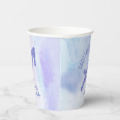 Cute Custom Sagittarius Paars Birthday Party Papieren Bekers (Rechts)