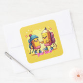 Cute & Custom School Gear Collection Vierkante Sticker (Envelop)