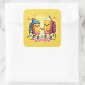 Cute & Custom School Gear Collection Vierkante Sticker (Tas)