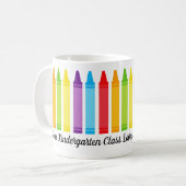 Cute Custom School Teacher Crayon Koffiemok (Voorkant links)