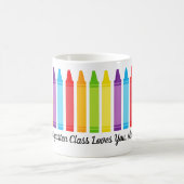 Cute Custom School Teacher Crayon Koffiemok (Center)