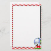 Cute Custom Snow Wereldbol Briefpapier (Voorkant / Achterkant)