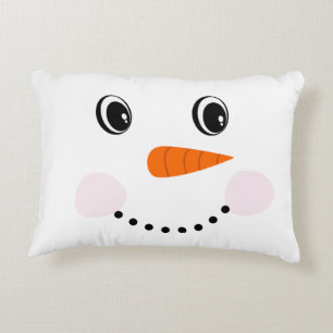 Cute Custom Snowman Accent Kussen