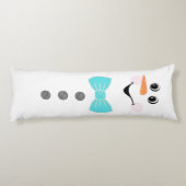 Cute Custom Snowman met Blauwgroen Blue Bowtie Lichaamskussen (Achterkant)