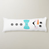 Cute Custom Snowman met Blauwgroen Blue Bowtie Lichaamskussen (Voorkant)