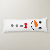 Cute Custom Snowman met Red Bowtie Lichaamskussen (Achterkant)