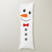 Cute Custom Snowman met Red Bowtie Lichaamskussen (Voorkant Verticaal)