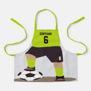 Cute Custom Soccer Player Jouw naam Number Color Schort