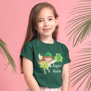Cute Custom St. Patrick's Day Birthday Girl T-shirt