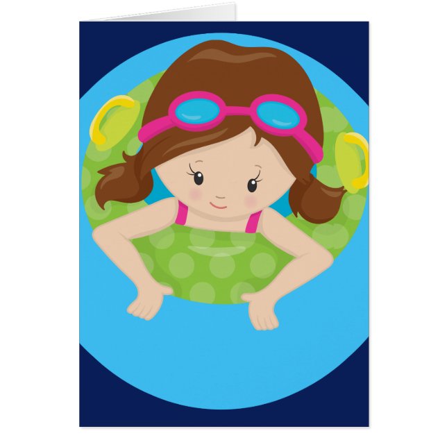 Cute Custom Swim Girl (Voorkant)