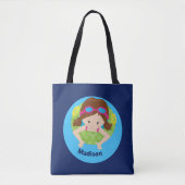 Cute Custom Swim Team Girl Tote Bag (Voorkant)