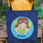 Cute Custom Swim Team Girl Tote Bag