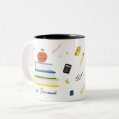 Cute Custom Teacher Name Mok (Voorkant links)