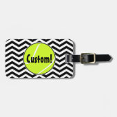 Cute Custom Tennis Ball Bag Label Bagagelabel (Voorkant horizontaal)