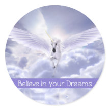 Cute Custom Text Magic Flying Unicorn Paars Cloud
