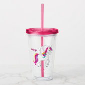 Cute Custom Unicorn Acryl Drinkbeker (Voorkant)