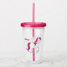 Cute Custom Unicorn Acryl Drinkbeker