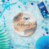 Cute Custom Waterverf Halloween Birthday Papieren Bordje (Feest)