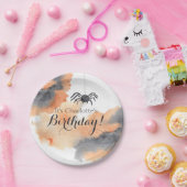 Cute Custom Waterverf Halloween Birthday Papieren Bordje (Feest)
