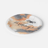 Cute Custom Waterverf Halloween Birthday Papieren Bordje (Gekanteld)