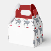 Cute Custom White Elephant-kerstfeest Bedankdoosjes (Achterkant)