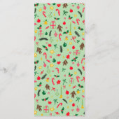 Cute CUSTOM XMAS Christmas Holiday Dinner Party Menu (Achterkant)