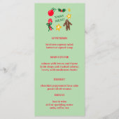 Cute CUSTOM XMAS Christmas Holiday Dinner Party Menu (Voorkant)