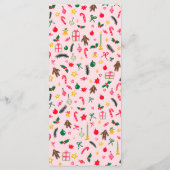 Cute CUSTOM XMAS Christmas Holiday Dinner Party Menu (Achterkant)