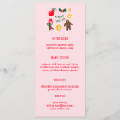 Cute CUSTOM XMAS Christmas Holiday Dinner Party Menu (Voorkant)