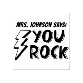 cute custom you rock teacher rubberstempel (Afrduk)