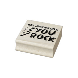 cute custom you rock teacher rubberstempel