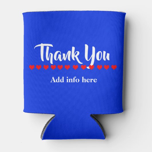 Cute Customise Hartelijk dank Blikjeskoeler (Voorkant)