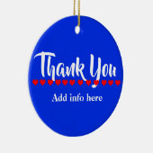 Cute Customise Hartelijk dank Keramisch Ornament (Rechts)