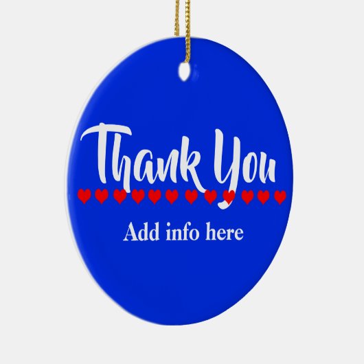 Cute Customise Hartelijk dank Keramisch Ornament (Rechts)