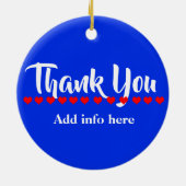 Cute Customise Hartelijk dank Keramisch Ornament (Achterkant)