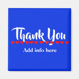 Cute Customise Hartelijk dank Magneet