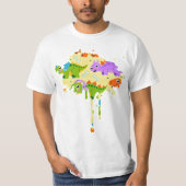 Cute Customizable Dinsosaur Print T-shirt (Voorkant)