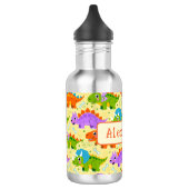 Cute Customizable Dinsosaur Print Waterfles (Links)