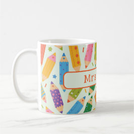 Cute Customizable Pencil Print Koffiemok