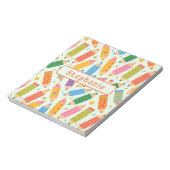 Cute Customizable Pencil Print Notitieblok (Linkerzijde)
