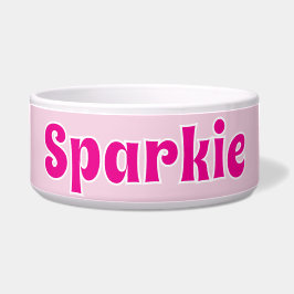 Cute Customizable Pink Playful Dog Cat Pet  Voerbakje