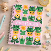 Cute Customizable Pot Plant Print Notitieboek